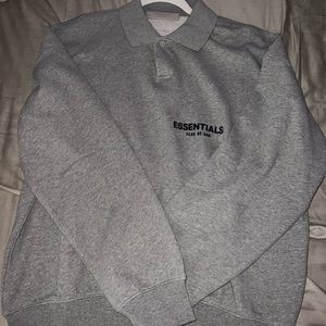 ESSENTIALS FEAR OF GOD Long Sleeve Polo Sweatshirt